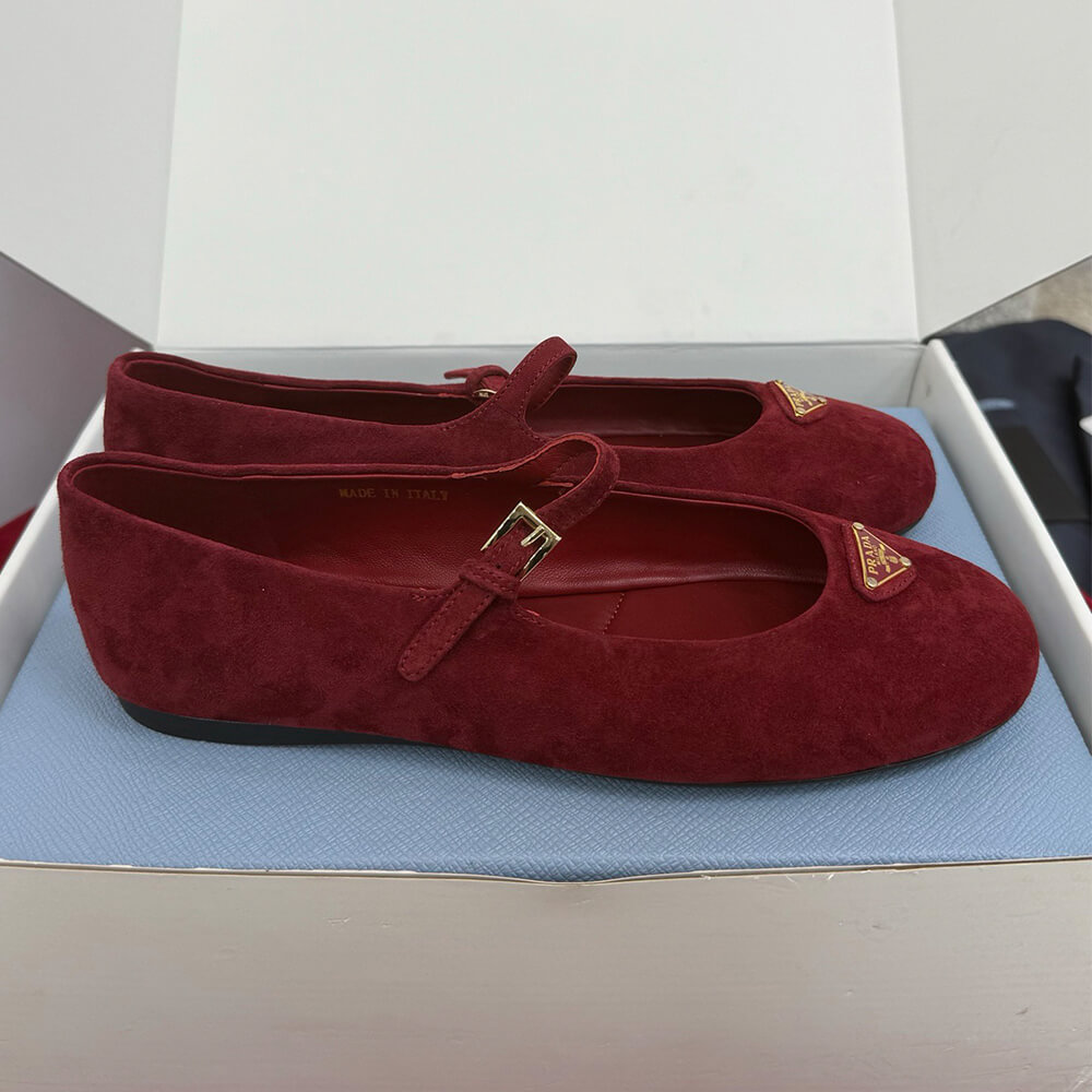 PRADA Suede ballerinas