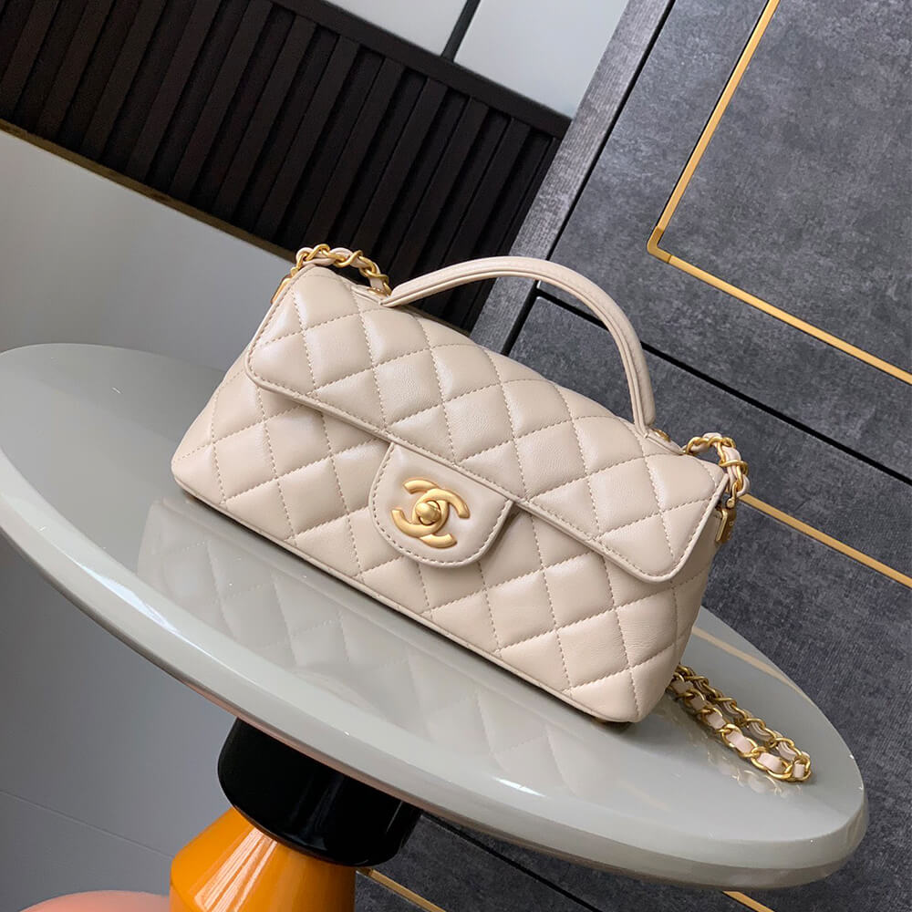 CHANEL Mini Flap Bag with Top Handle(HIGH-END GRADE)