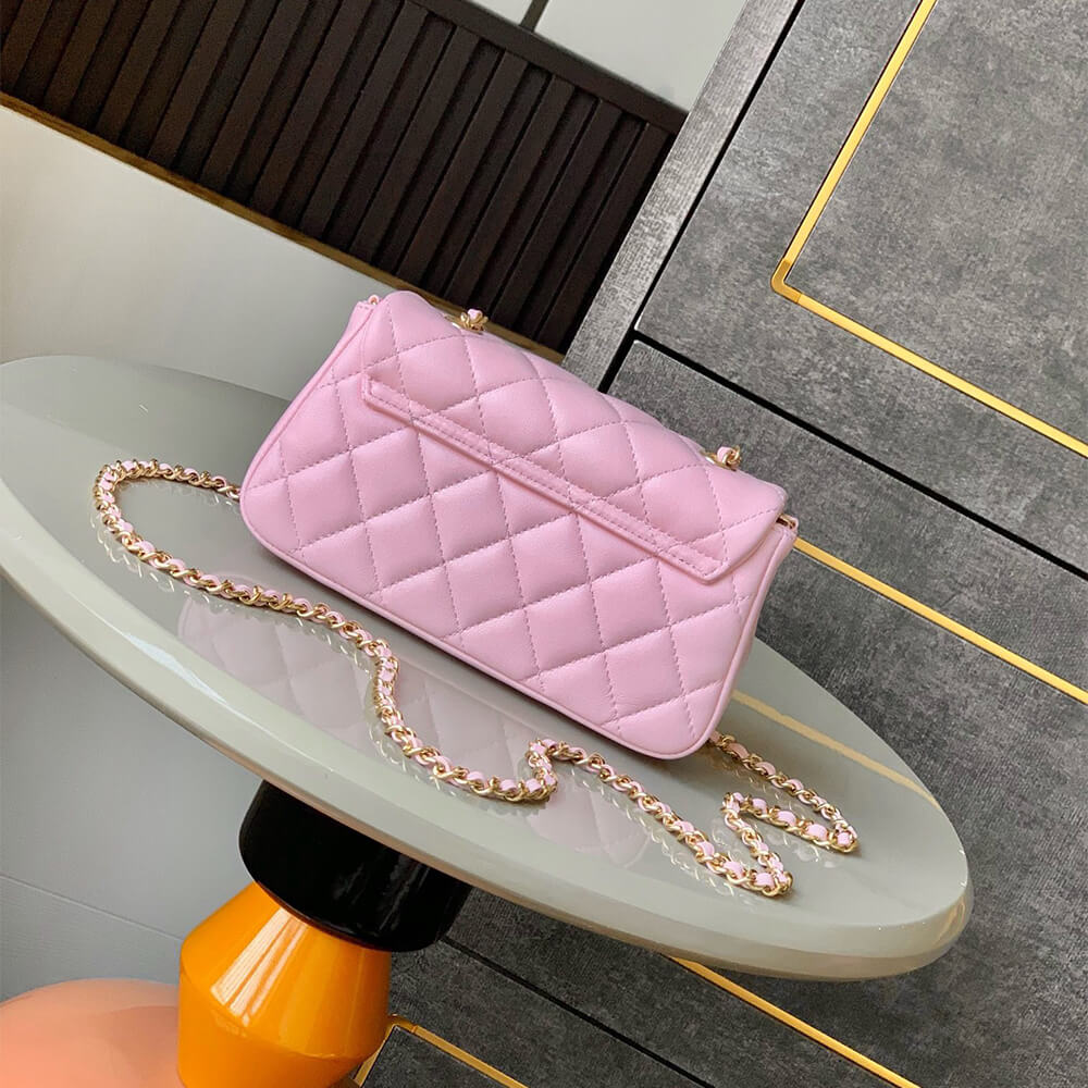 Chanel FLAP PHONE HOLDER WITH CHAIN(HIGH-END GRADE)